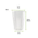 Bicchiere sfaccettato in PP riutilizzabile "Optimal" - 340 ml - Ø 7,9 cm - H 10,8 cm - 450 unità - dimensions
