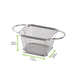 Mini cestello per friggitrice in metallo con doppio manico - 17 cm x 8,5 cm x 6 cm - 6 unità - dimensions