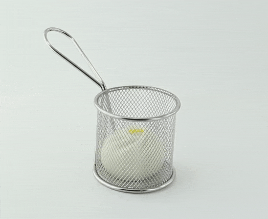 Mini cestello per friggitrice rotondo in metallo - Ø 8 cm - H 8 cm - 6 unità