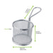 Mini cestello per friggitrice rotondo in metallo - Ø 8 cm - H 8 cm - 6 unità - dimensions