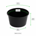 Insalatiera rotonda "Buckaty" in PP iniettato nero - 1000 ml - Ø 14,5 cm - H 8,1 cm - 500 unità
