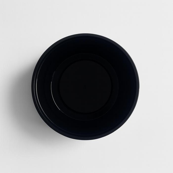 Insalatiera rotonda "Buckaty" in PP iniettato nero - 1000 ml - Ø 14,5 cm - H 8,1 cm - 500 unità