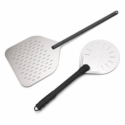 2 Pelles pizza perforées en aluminium pelle à enfourner et pelle à retourner 355x406mm - 1 Pcs