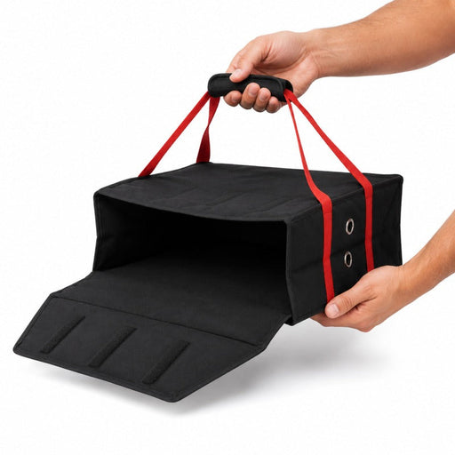 Borsa isotermica per pizza nera - 42 cm x 42 cm x 15 cm - 5 unità