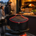 Borsa rotonda nera riutilizzabile per pizza e bento - Ø 37 cm - H 15 cm - 5 unità