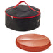 Borsa rotonda nera riutilizzabile per pizza e bento - Ø 37 cm - H 15 cm - 5 unità
