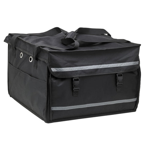 Box per scooter e zaino isotermico nero a 2 aperture con ripiano - 49,5 cm x 49,5 cm x 32 cm - 1 unità