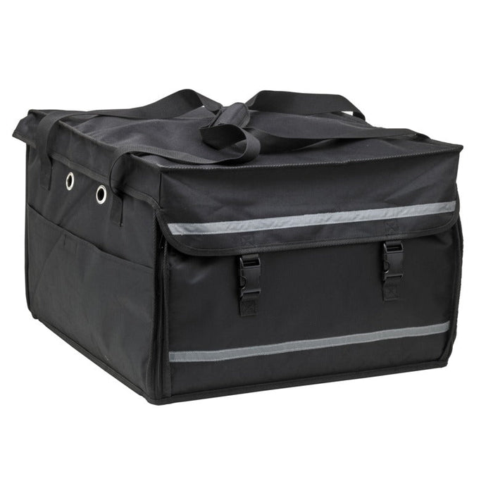 Box per scooter e zaino isotermico nero a 2 aperture con ripiano - 49,5 cm x 49,5 cm x 32 cm - 1 unità