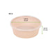 Ciotola rotonda beige in plastica PP con coperchio trasparente "Reemp" - 300 ml - Ø 12 cm - H 4,1 cm - 250 unità - dimensions