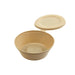 Ciotola rotonda beige in plastica PP con coperchio incernierato "Reemp" - 180 ml - Ø 10,2 cm - H 3,6 cm - 1000 unità - dimensions