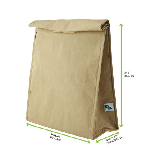 Borsa termica porta pranzo con chiusura in velcro - 24,5 cm x 12 cm x 35 cm - 24 unità - dimensions