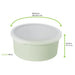 Ciotola rotonda riutilizzabile in plastica RPET verde acqua "Phoenix" - 1110 ml - Ø 16,5 cm - H 7 cm - 24 unità - dimensions