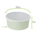 Ciotola rotonda riutilizzabile in plastica RPET verde acqua "Phoenix" - 1500 ml - Ø 18,4 cm - H 7,7 cm - 24 unità - dimensions
