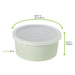 Ciotola rotonda riutilizzabile in plastica RPET verde acqua "Phoenix" - 750 ml - Ø 14,5 cm - H 6,4 cm - 24 unità - dimensions