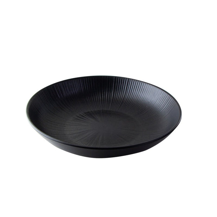 Piatto fondo rotondo nero riutilizzabile "Black Phoenix" - 950 ml - Ø 22,75 cm - 12 unità