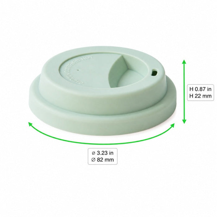 Coperchio in silicone verde acqua riutilizzabile "Phoenix" - Ø 8,2 cm - 48 unità - dimensions