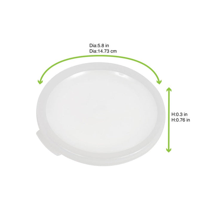 Coperchio traslucido riutilizzabile "Phoenix" - Ø 14,7 cm - Compatibile con 294RP750 - 24 unità - dimensions