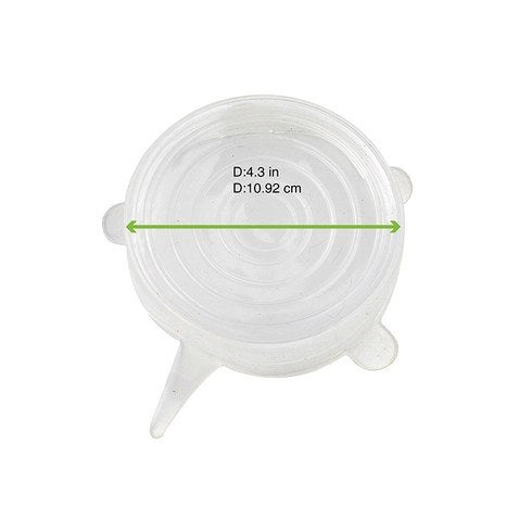 Coperchio in silicone traslucido - Ø 10,5 cm - 50 unità - dimensions