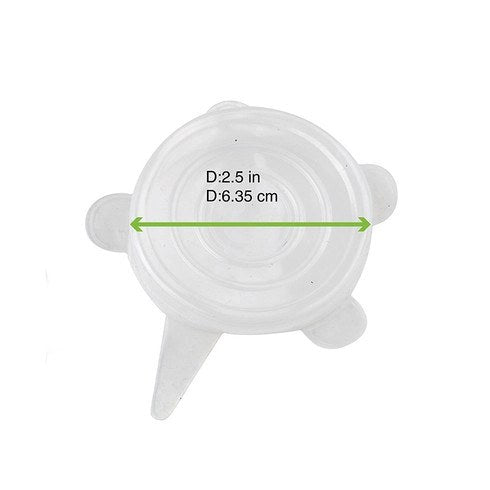 Coperchio in silicone traslucido - Ø 6,3 cm - 100 unità - dimensions