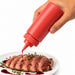 Dispenser per salse morbido rosso a 1 beccuccio, plastica senza BPA - 230 ml - H 18,5 cm - 6 unità