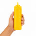 Dispenser per salse morbido giallo a 1 beccuccio, plastica senza BPA - 350 ml - H 19,5 cm - 6 unità
