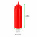 Dispenser per salse morbido rosso a 1 beccuccio, plastica senza BPA - 350 ml - H 19,5 cm - 6 unità - dimensions