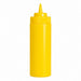 Dispenser per salse morbido giallo a 1 beccuccio, plastica senza BPA - 630 ml - H 26 cm - 6 unità