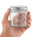 Barattolo in vetro rotondo con tappo in alluminio - 180 ml - Ø 7 cm - H 7,5 cm - 20 unità