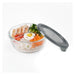 Ciotola rotonda a scomparti in vetro borosilicato con coperchio in plastica PP "CookShow" - 930 ml - Ø 17,2 cm - H 7,6 cm - 18 unità
