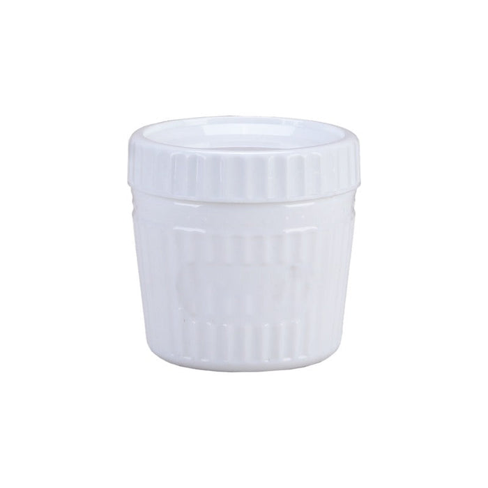Ciotola rotonda in vetro opale con coperchio in plastica PP "CookShow" - 500 ml - Ø 10,4 cm - H 9,6 cm - 24 unità