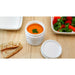 Ciotola rotonda in vetro opale con coperchio in plastica PP "CookShow" - 500 ml - Ø 10,4 cm - H 9,6 cm - 24 unità - dimensions