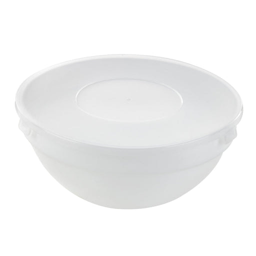 Ciotola rotonda in vetro opale con coperchio in plastica PP "CookShow" - 1140 ml - Ø 17,8 cm - H 7,5 cm - 12 unità