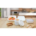 Ciotola rotonda in vetro opale con coperchio in plastica PP "CookShow" - 250 ml - Ø 10,5 cm - H 5 cm - 36 unità
