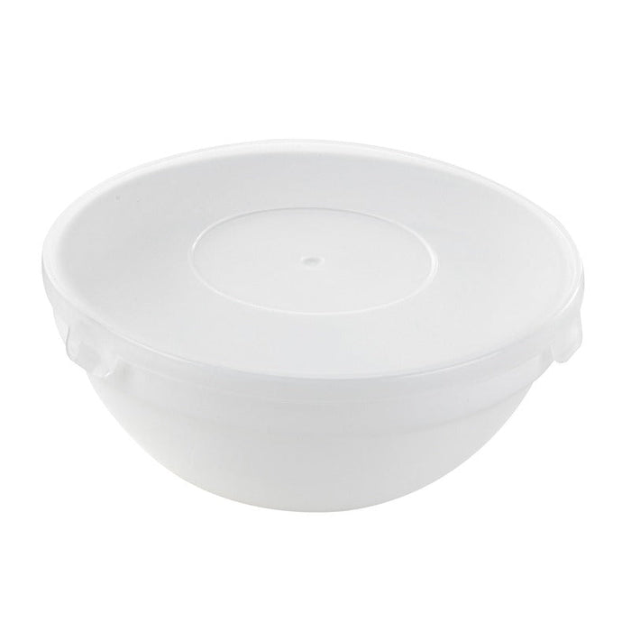 Ciotola rotonda in vetro opale con coperchio in plastica PP "CookShow" - 250 ml - Ø 10,5 cm - H 5 cm - 36 unità