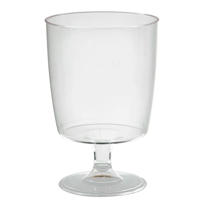 Calice da vino riutilizzabile in plastica PS monoblocco - 170 ml - Ø 6,1 cm - H 10 cm - 300 unità