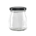 Vasetto per budino in vetro con tappo in ferro nero - 150 ml - Ø 6 cm - H 8 cm - 120 unità