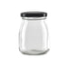 Vasetto per budino in vetro con tappo in ferro nero - 200 ml - Ø 6 cm - H 9,1 cm - 84 unità