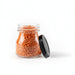 Vasetto per budino in vetro con tappo in ferro nero - 50 ml - Ø 4,5 cm - H 5,8 cm - 240 unità