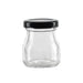 Vasetto per budino in vetro con tappo in ferro nero - 50 ml - Ø 4,5 cm - H 5,8 cm - 240 unità