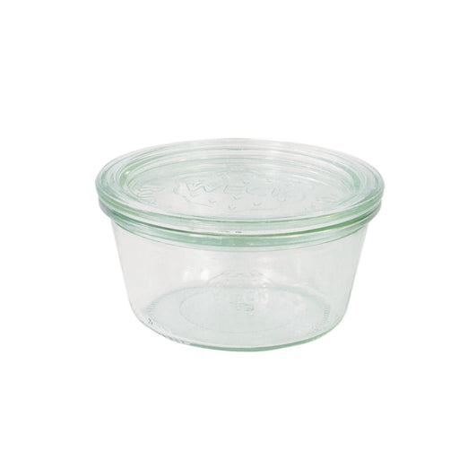 Vasetto in vetro "Weck" con coperchio in vetro - 290 ml - Ø 11 cm - H 5,8 cm - 6 unità