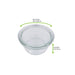 Vasetto in vetro "Weck" con coperchio in vetro - 290 ml - Ø 11 cm - H 5,8 cm - 6 unità - dimensions