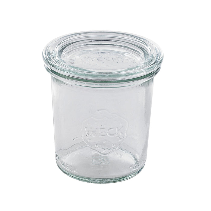 Vasetto in vetro "Weck" con coperchio in vetro - 140 ml - Ø 6 cm - H 6,9 cm - 12 unità