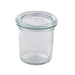 Vasetto in vetro "Weck" con coperchio in vetro - 140 ml - Ø 6 cm - H 6,9 cm - 12 unità