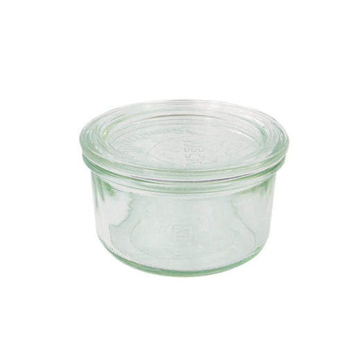Vasetto in vetro "Weck" con coperchio in vetro - 165 ml - Ø 9 cm - H 5 cm - 12 unità