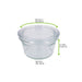 Vasetto in vetro "Weck" con coperchio in vetro - 165 ml - Ø 9 cm - H 5 cm - 12 unità - dimensions
