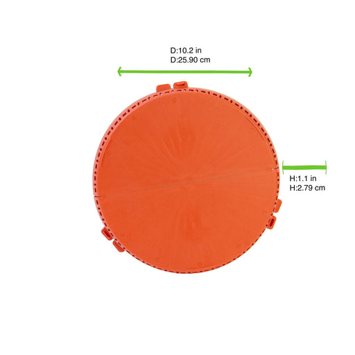 Scatola per pizza rotonda riutilizzabile - Ø 26 cm - H 2,8 cm - 12 unità - dimensions