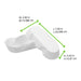 Pirottino da forno ovale bianco in carta siliconata - 15,5 cm x 7,5 cm x 5,7 cm - 50 unità