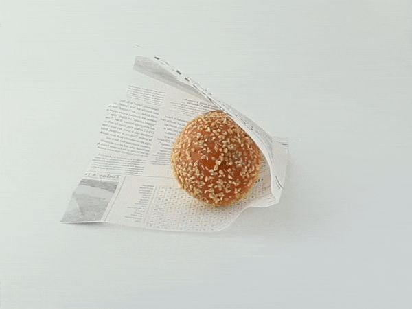 Sacchetto in carta antigrasso bianca aperto su 2 lati con decoro Giornale - 17 cm x 17 cm - 8000 unità