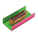 Inserto per éclair in cartone piegato double face, interno anice ed esterno fucsia - 10 cm x 4,5 cm - 200 unità