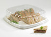 Piatto catering quadrato bianco in polpa di cellulosa - 30,4 cm x 30,4 cm x 2,5 cm - 24 unità